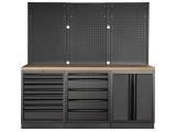 Stoly MOBILIO BLACK přímé, deska buk, hloubka 463mm